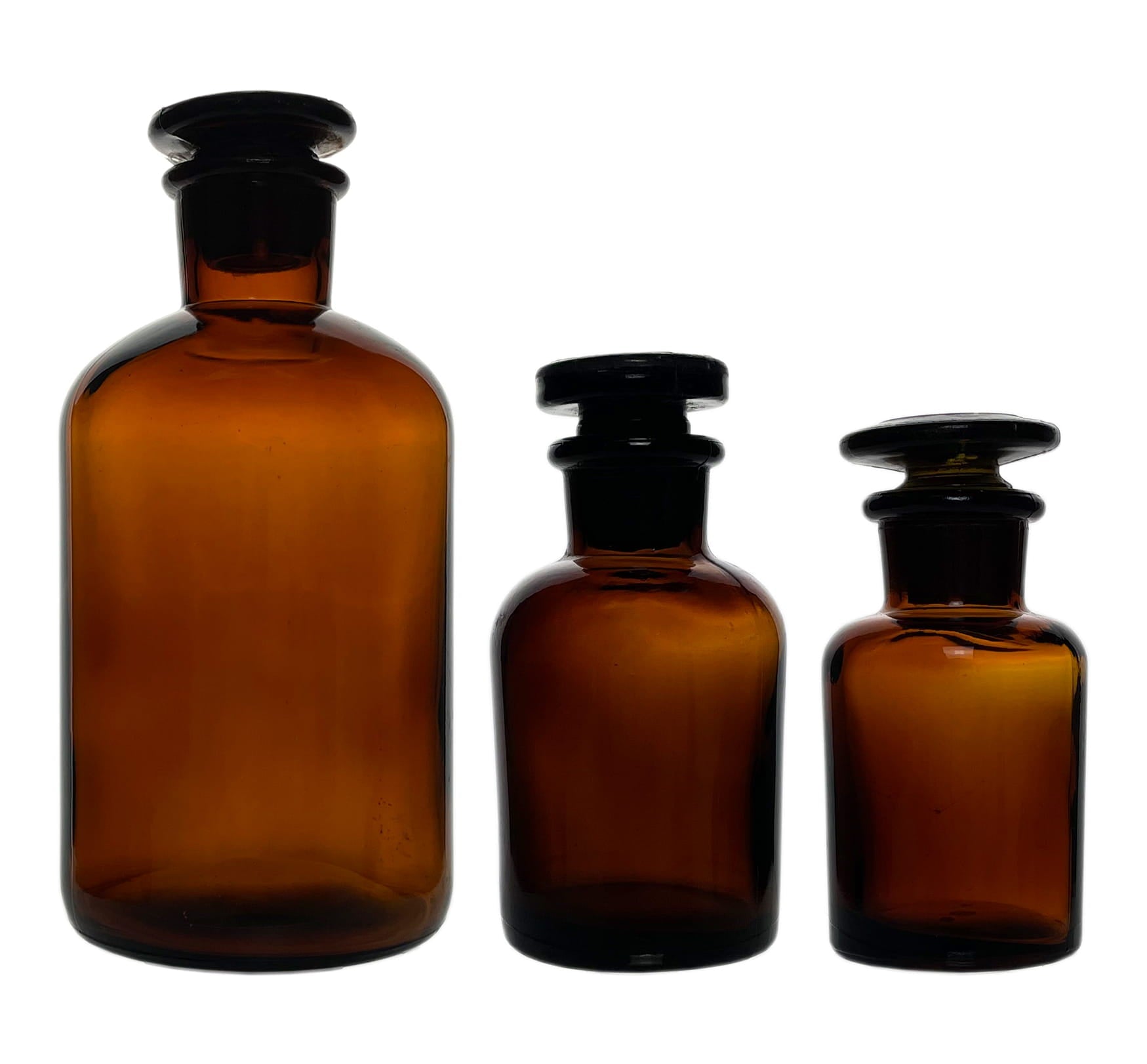 Orange Glasflasche mit Verschluss von WarChem, schmaler Hals, ideal für Getränke oder Dekoration, sichtbare Details im Bild
