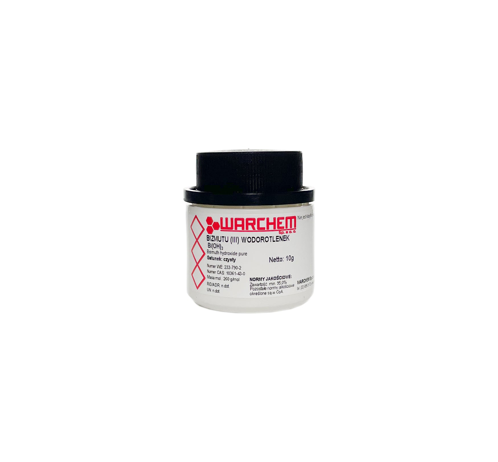 Reines WISMUTHHYDROXID (III) in 10g Verpackung von WARCHEM, chemisches Reagenz für Laboranwendungen
