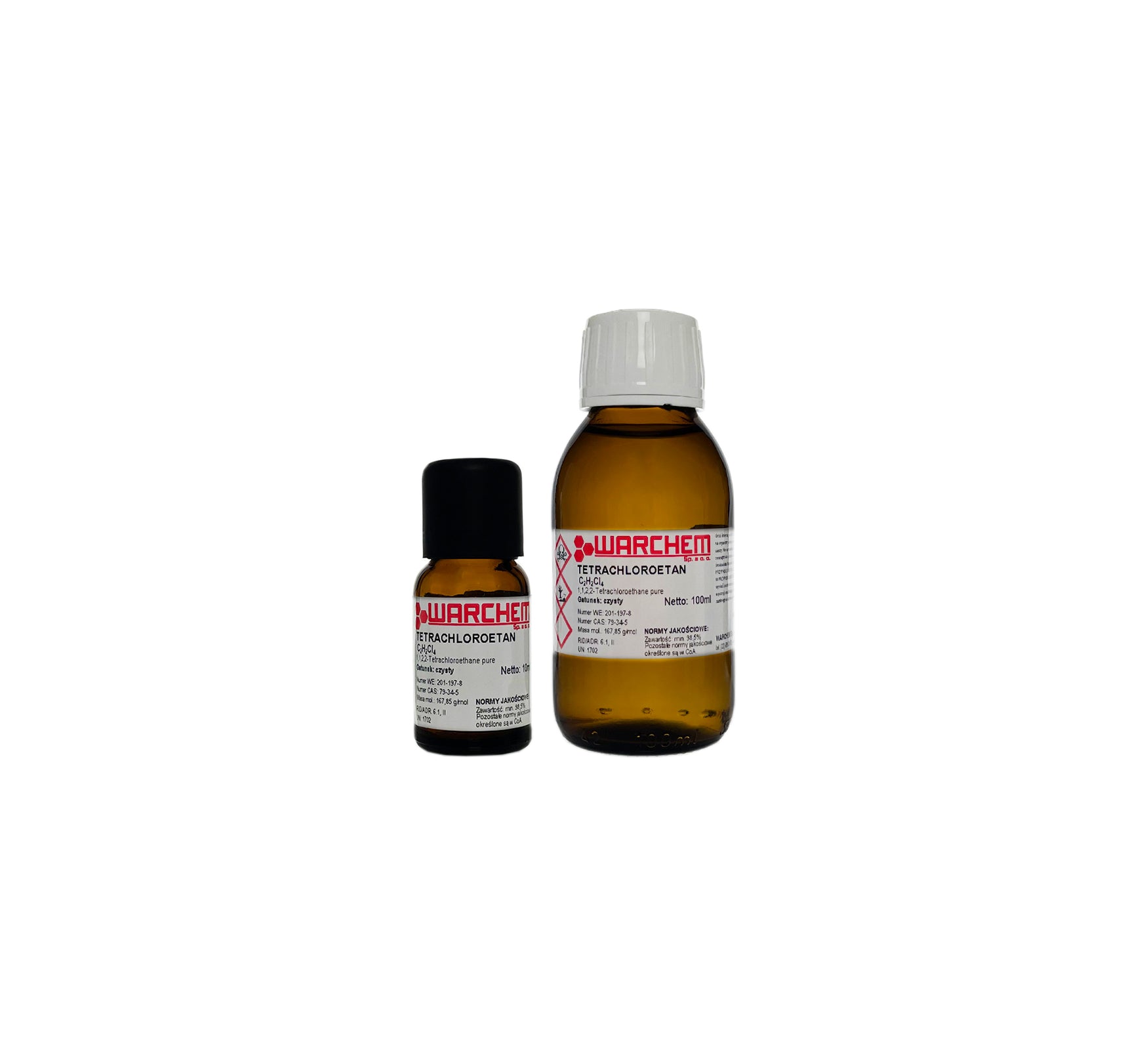 Reine TETRACHLORETHAN 10ml von WARCHEM, klare Flüssigkeit in Flasche, chemisches Reagenz für Laboranwendungen