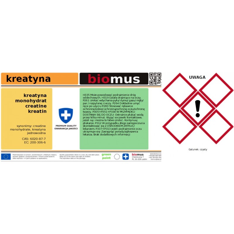 Kreatin 100g Biomus - Biolaboratorium