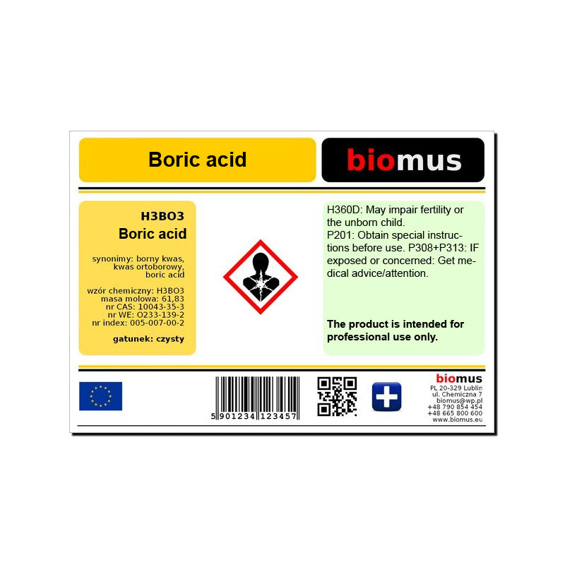 Borsäure 3kg BIOMUS - Biolaboratorium