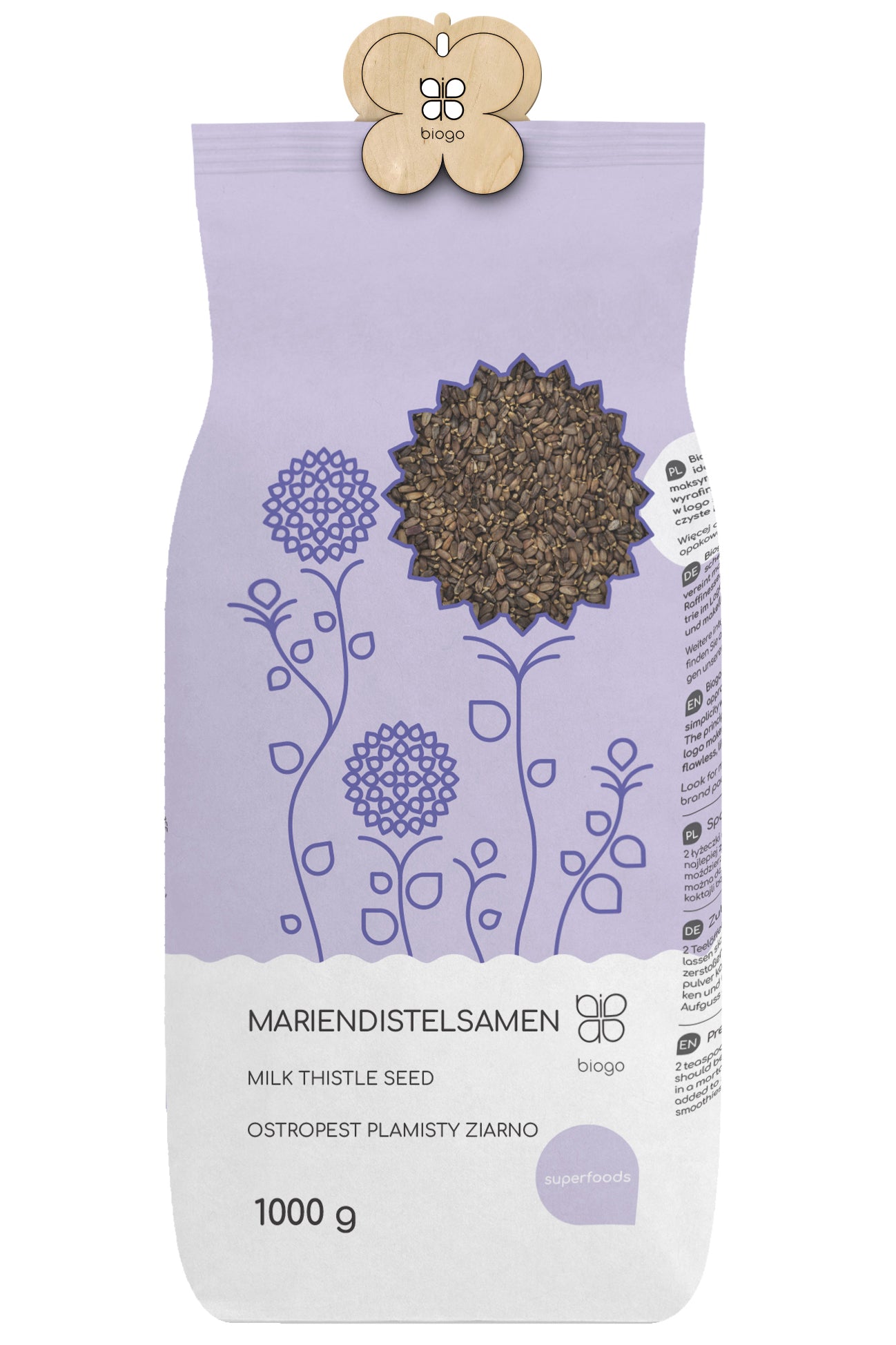 Mariendistelsamen 1 kg BIOGO - Biolaboratorium