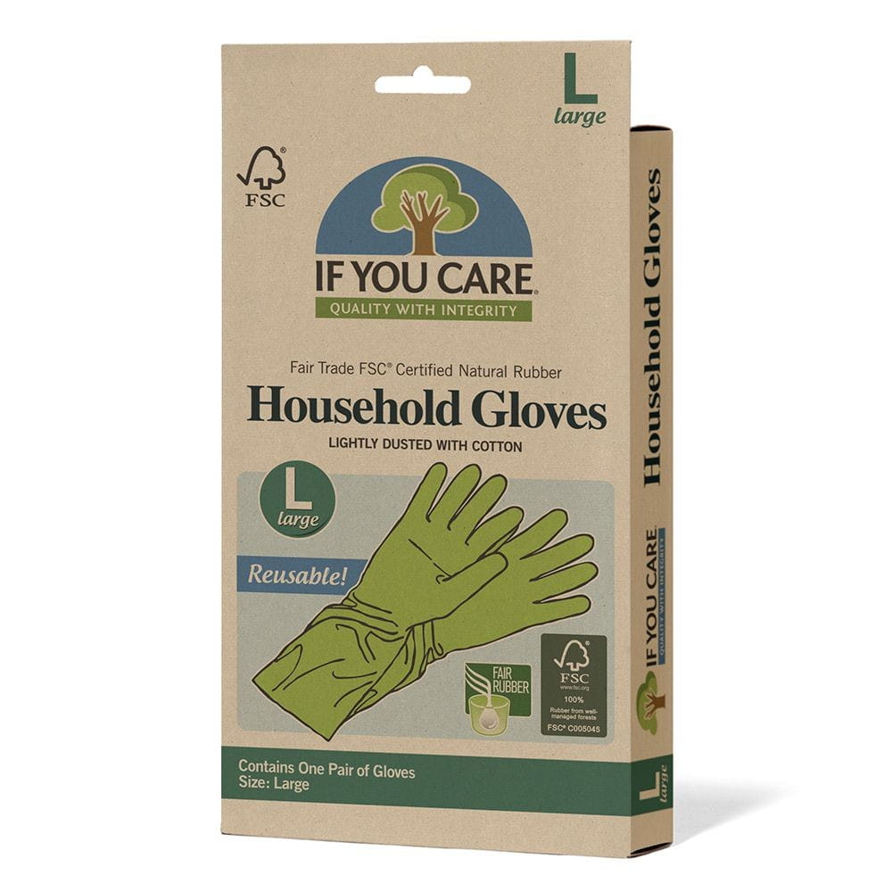 Wiederverwendbare Latexhandschuhe Größe L 1 Paar - IF YOU CARE