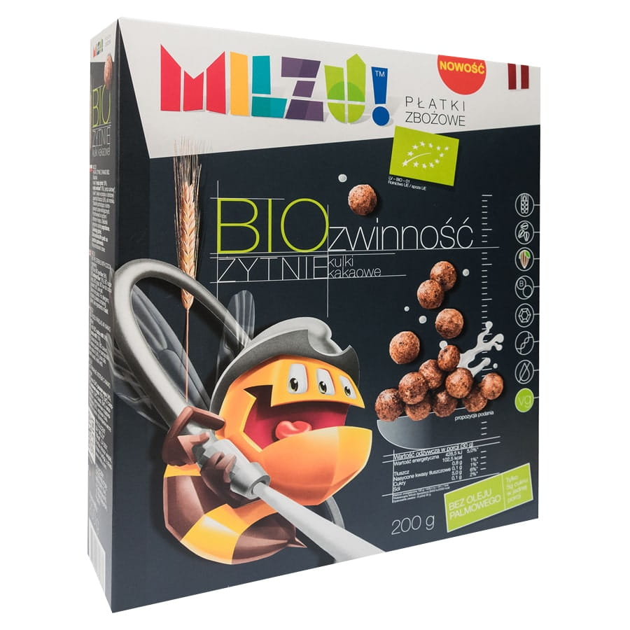 Roggenflocken - Hafer-Kakaobällchen - Agility BIO 200g MILZU