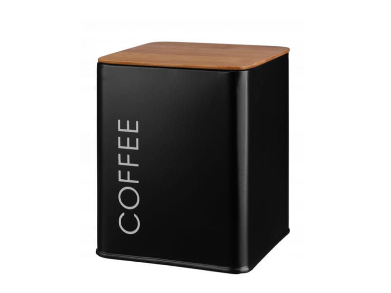 Kaffeebehälter aus schwarzem Metall GALICJA - Biolaboratorium