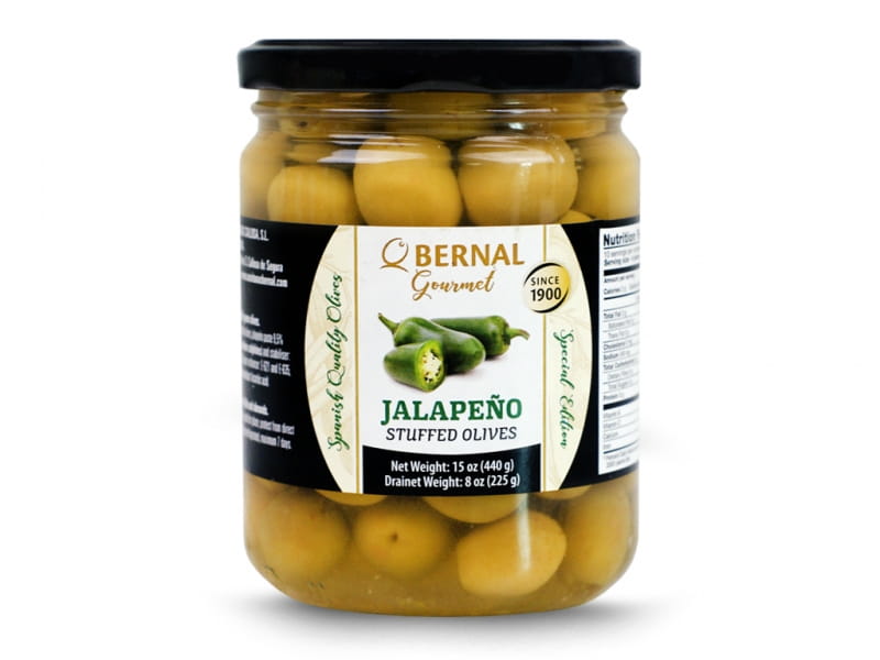 Gourmet Oliven Jalapenopfeffer 225g - BERNAL - Biolaboratorium