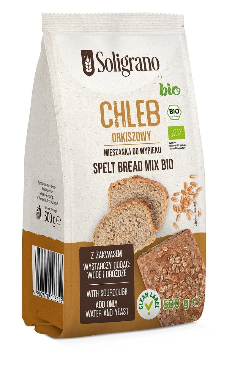 Mischung zum Backen von Dinkelbrot BIO 500 g - SOLIGRANO - Biolaboratorium