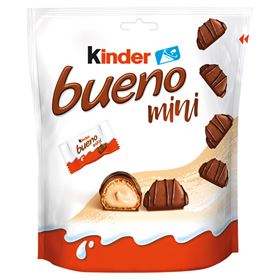 KINDER BUENO MINIWAFFEL IN MILCHSCHOKOLADE, GEFÜLLT MIT MILCH-NUSSFÜLLUNG 108 G 16 STÜCK