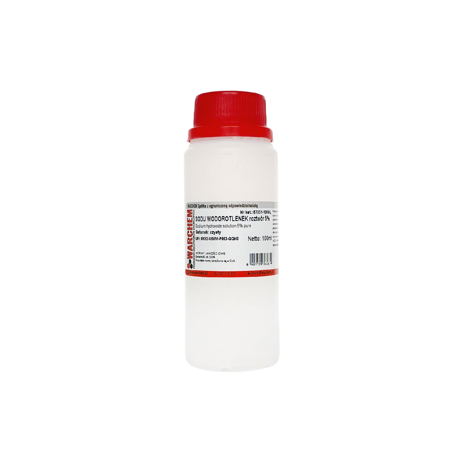 Reine 5 % Natriumhydroxid-Lösung in 100 ml Flasche von WARCHEM, chemische Lösung für industrielle und Laboranwendungen