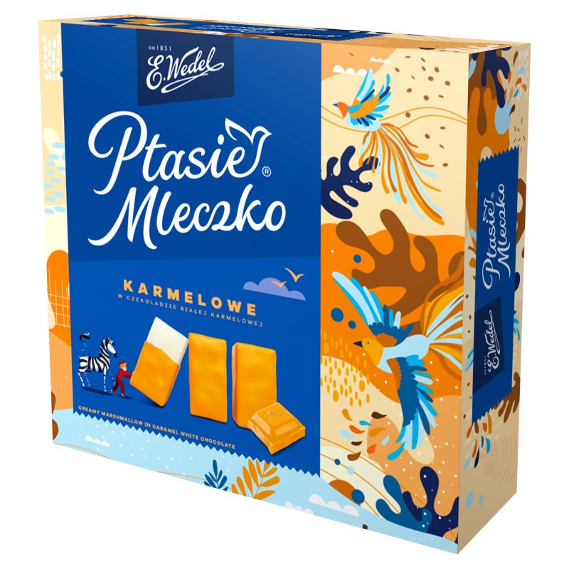 Ptasie Mleczko Karamell in weißer Karamellschokolade E. Wedel 340g - Biolaboratorium