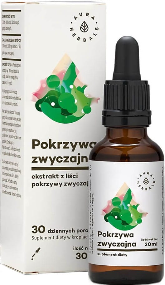 Brennnesselblätterextrakt 1000mg Tropfen 30ml AURA HERBALS