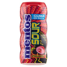 MENTOS SAURE ERDBEERE, ZUCKERFREI KAUGUMMIS 30 G (15 STÜCK) 10 STÜCK
